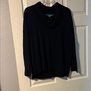 Women's Blue Cowl Neck Sweater